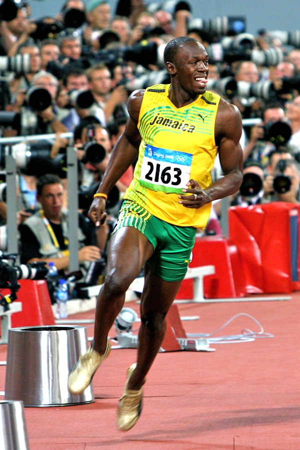 Pics Of Usain Bolt. Usain Bolt celebrates after