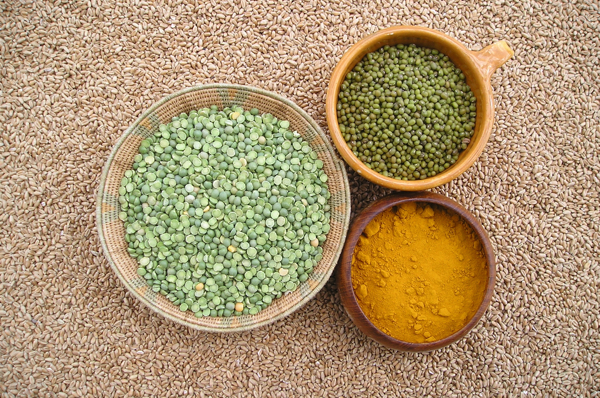 green lentils, mung beans & turmeric Beans and lentils are packed with protein, but low in fat. Photo courtesy of PhotoXpress.com