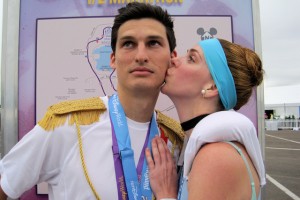 disney princess half marathon, runDisney, Cinderella running costume, Prince Charming running costume.