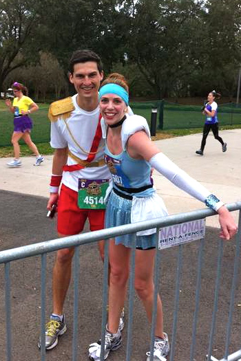 Race Report: Disney Princess Half Marathon--Cinderella and Prince Charming Running Costumes