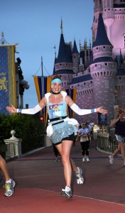 Disney running, run Disney, Disney Half Marathon, Disney's Princess Half Marathon, runDisney, Cinderella, Cinderella running costume, Cinderella castle
