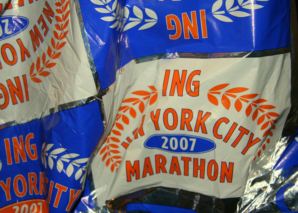 NYC Marathon, ING New York City Marathon, space blanket