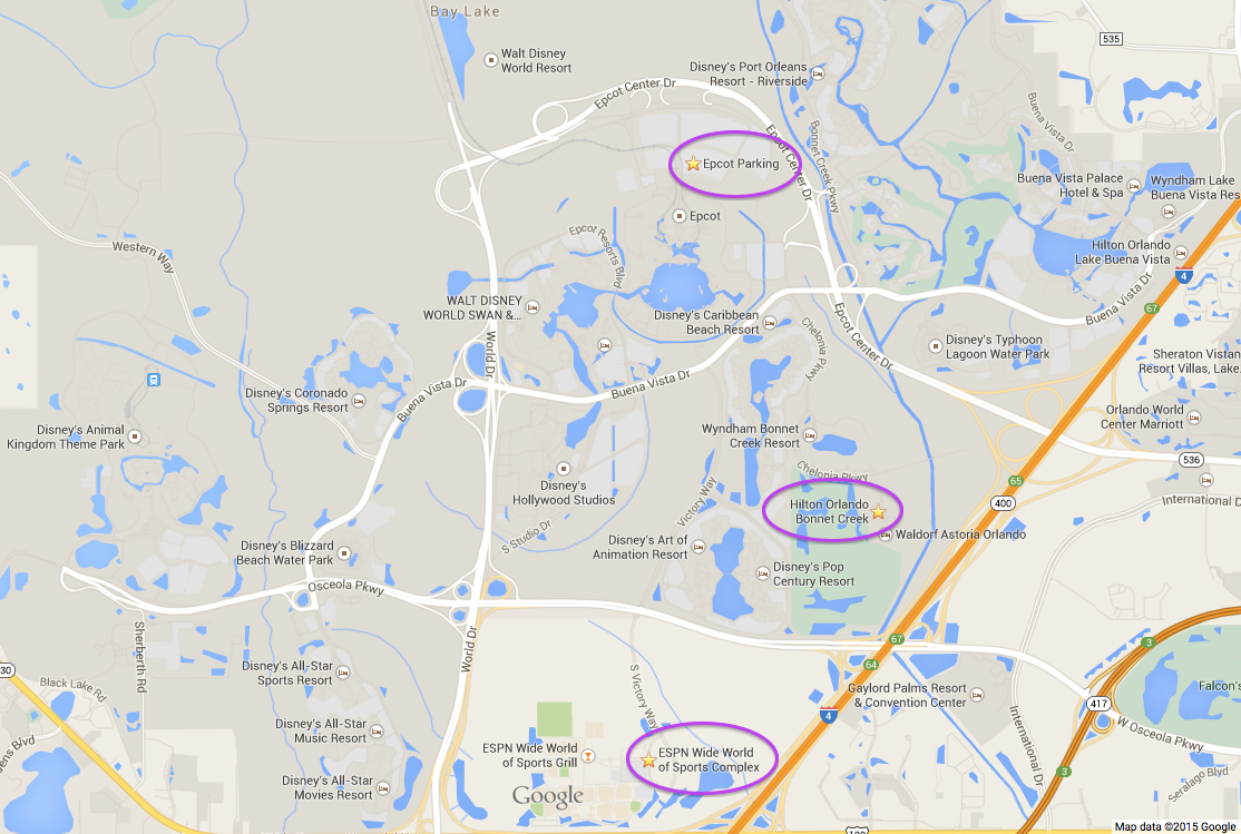 Hilton Orlando Bonnet Creek Map