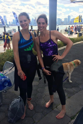 Jumping in the Hudson at New Amsterdam City Swim