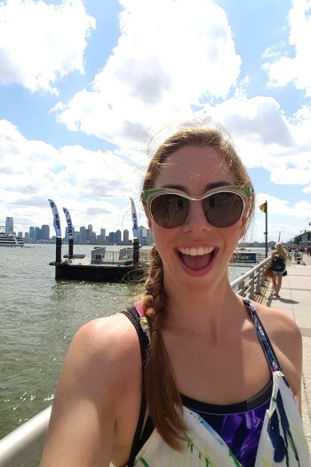 Jumping in the Hudson at New Amsterdam City Swim