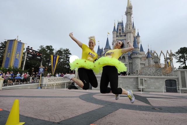 Runners leap at Cinderella Castle