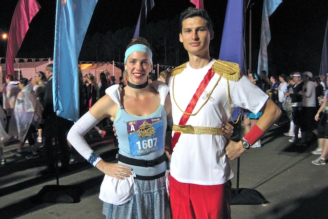 Cinderella and Prince Charming are ready to run
